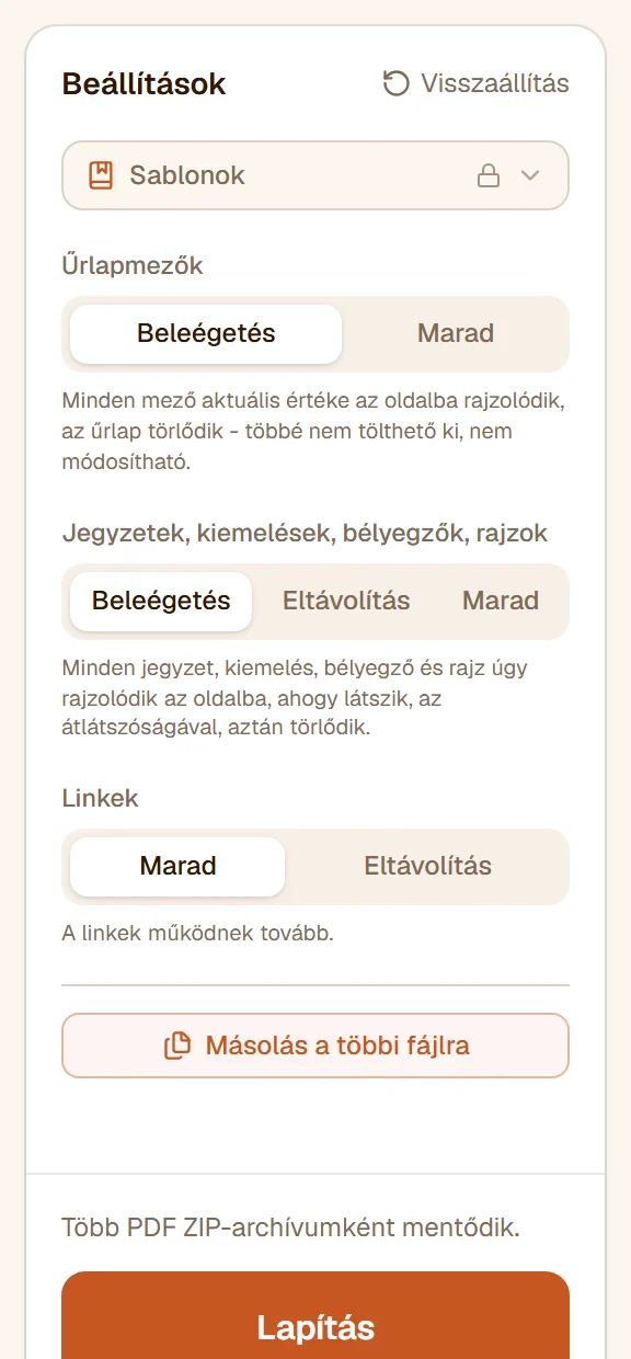 A három választás: Űrlapmezők Beleégetés, Jegyzetek Beleégetés, Linkek Marad állásban